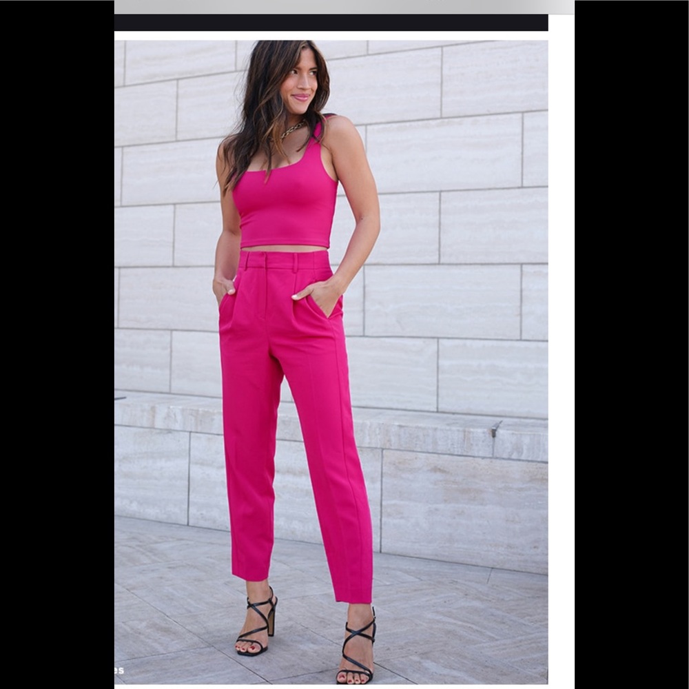 Express Editor Fushsia/ Hot Pink ankle pant Size 0R